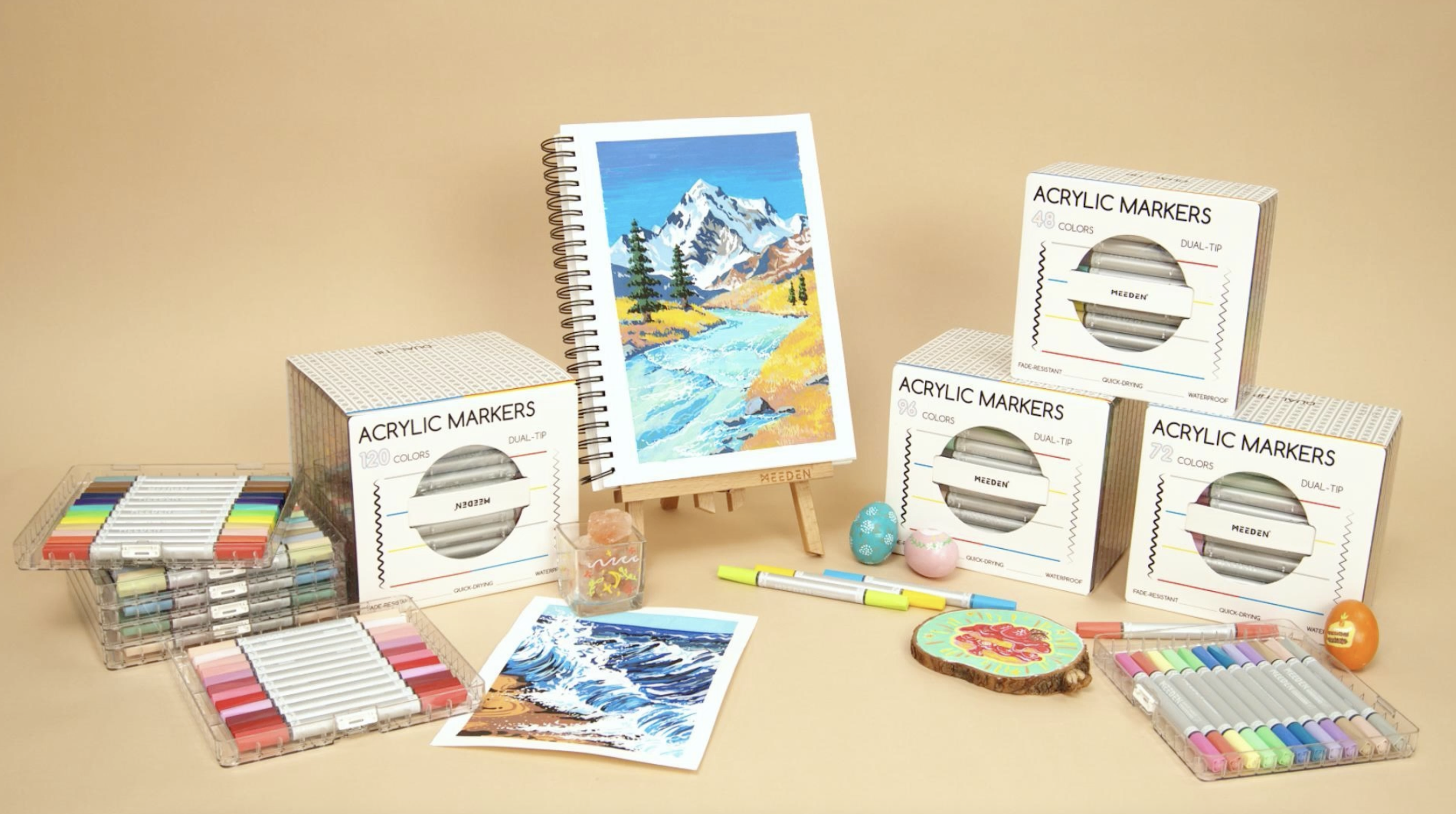 Amazon.com: MEEDEN Artist Acrylic Paint Markers: 120 Colors Dual